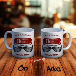 Babalar Gününe Özel Bıyık Figürlü Kupa